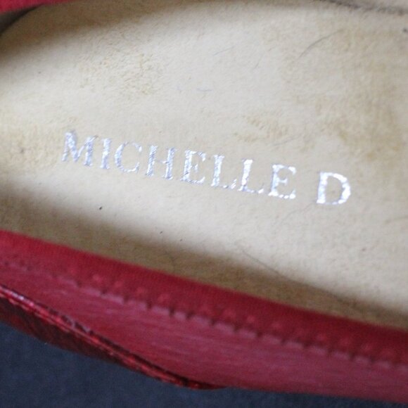 Michelle D Red Patent Low Heel Wedges - Picture 4 of 13